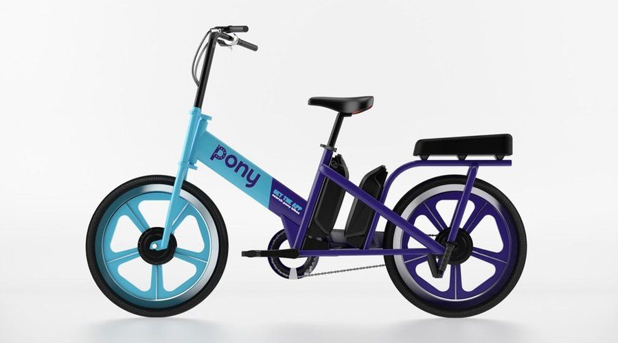 Un vélo électrique Pony, vu de profil